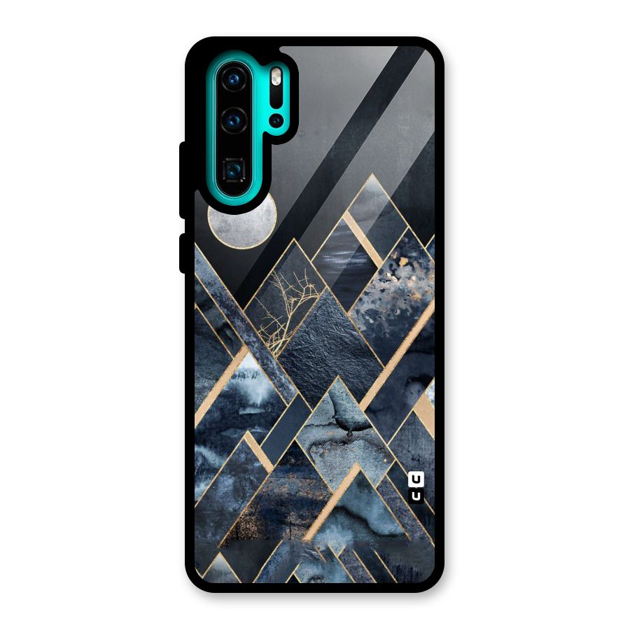 Abstract Scenic Design Glass Back Case for Huawei P30 Pro