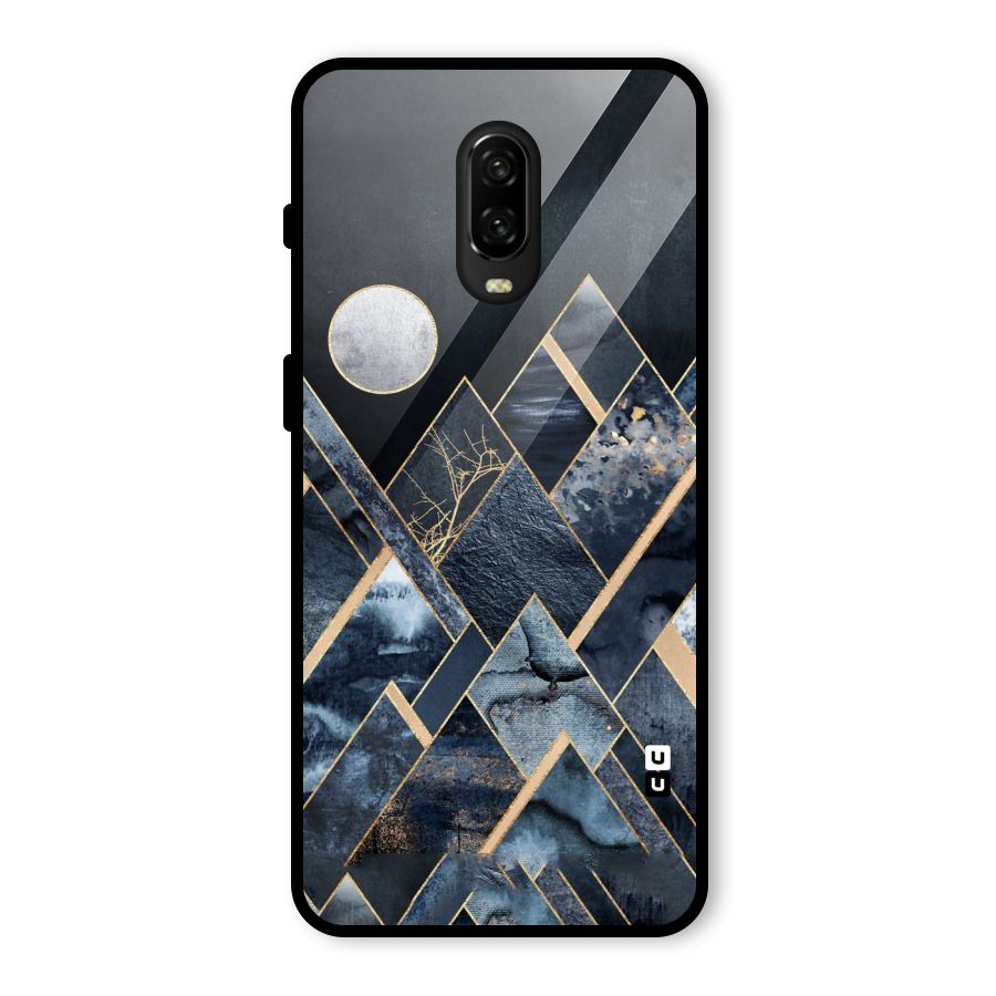 Abstract Scenic Design Glass Back Case for OnePlus 6T
