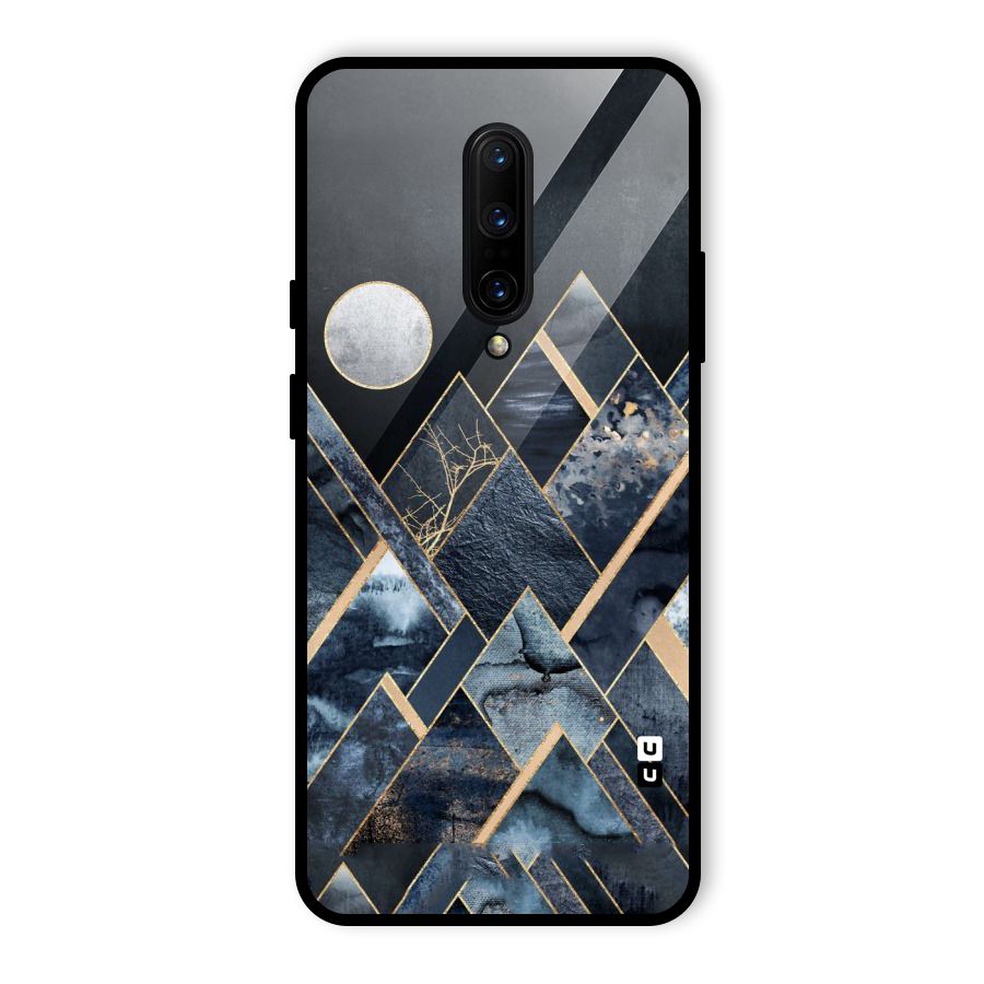 Abstract Scenic Design Glass Back Case for OnePlus 7 Pro