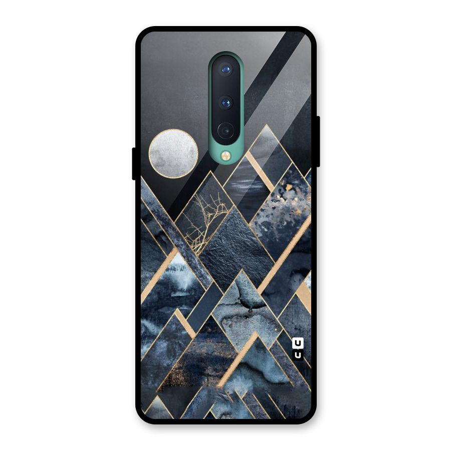 Abstract Scenic Design Glass Back Case for OnePlus 8