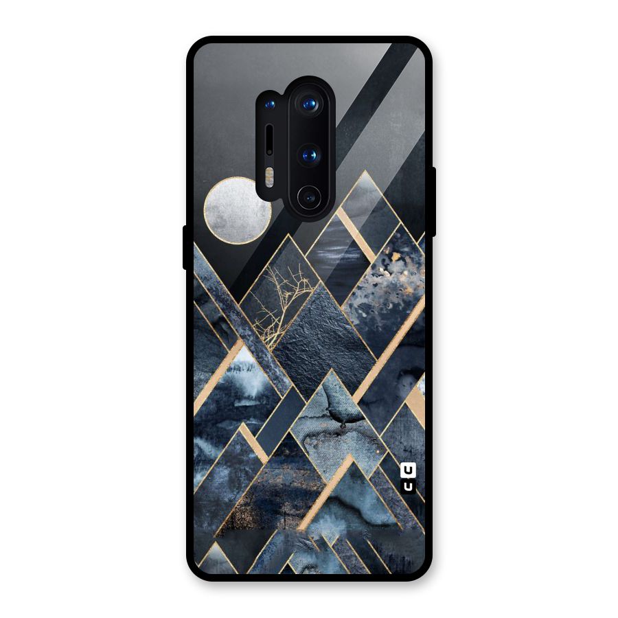 Abstract Scenic Design Glass Back Case for OnePlus 8 Pro