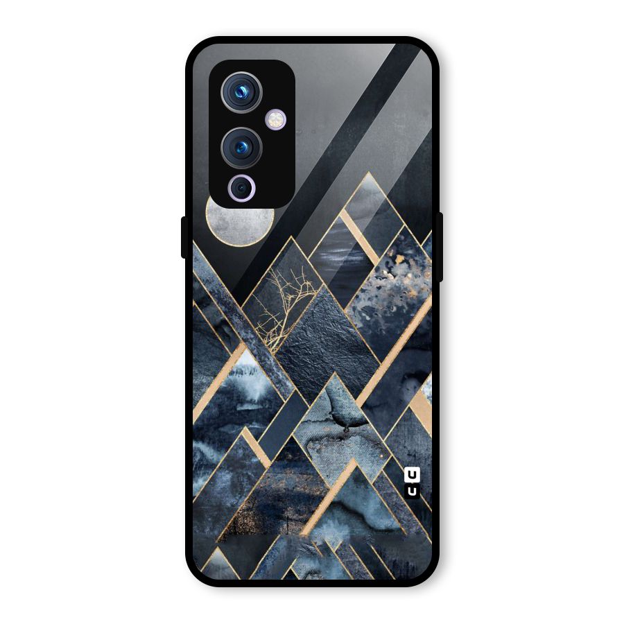 Abstract Scenic Design Glass Back Case for OnePlus 9