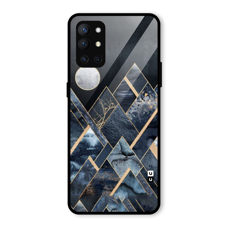 Abstract Scenic Design Glass Back Case for OnePlus 9R