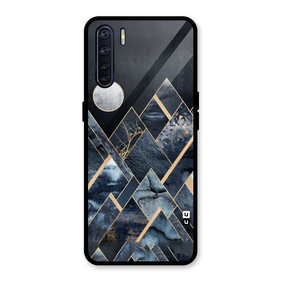 Abstract Scenic Design Glass Back Case for Oppo F15