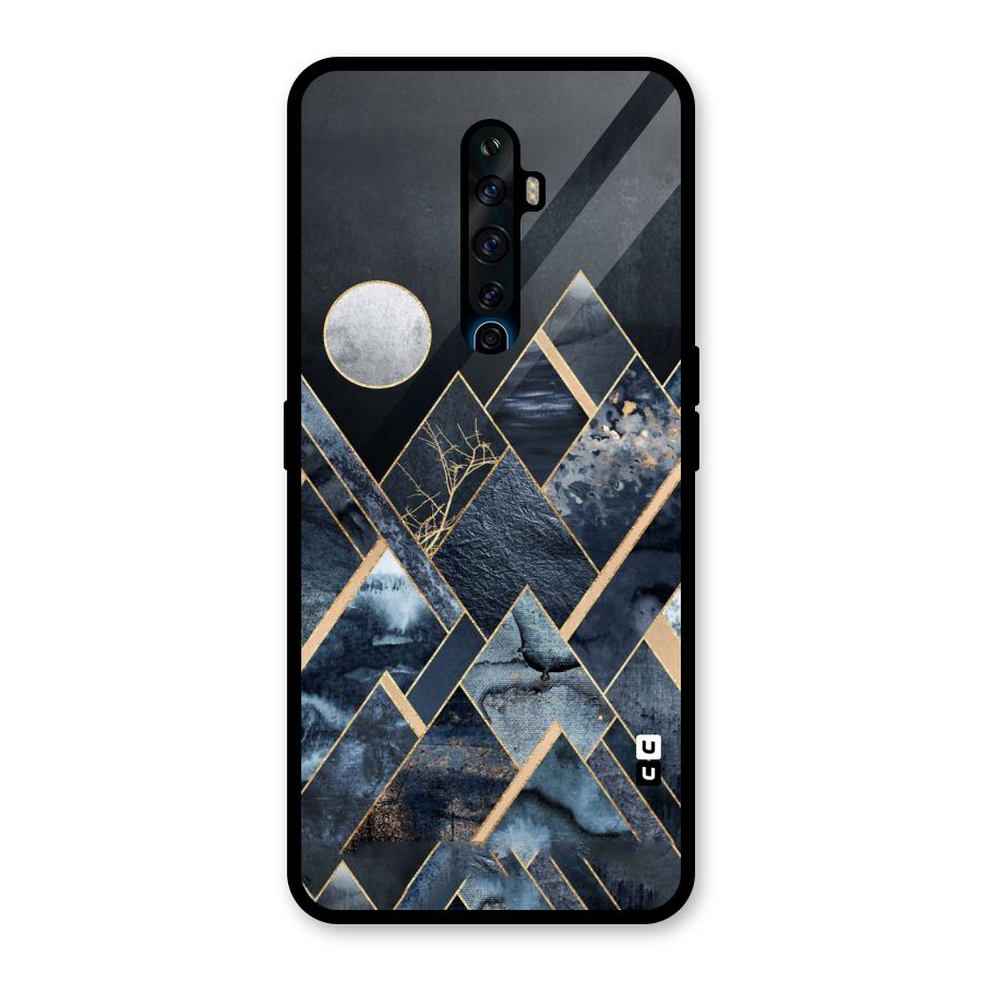 Abstract Scenic Design Glass Back Case for Oppo Reno2 F