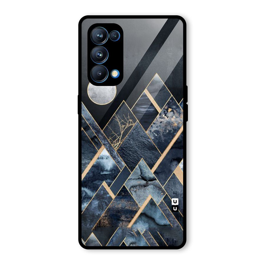 Abstract Scenic Design Glass Back Case for Oppo Reno5 Pro 5G