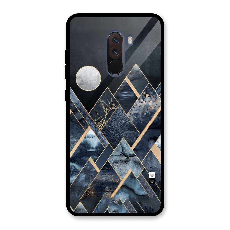 Abstract Scenic Design Glass Back Case for Poco F1