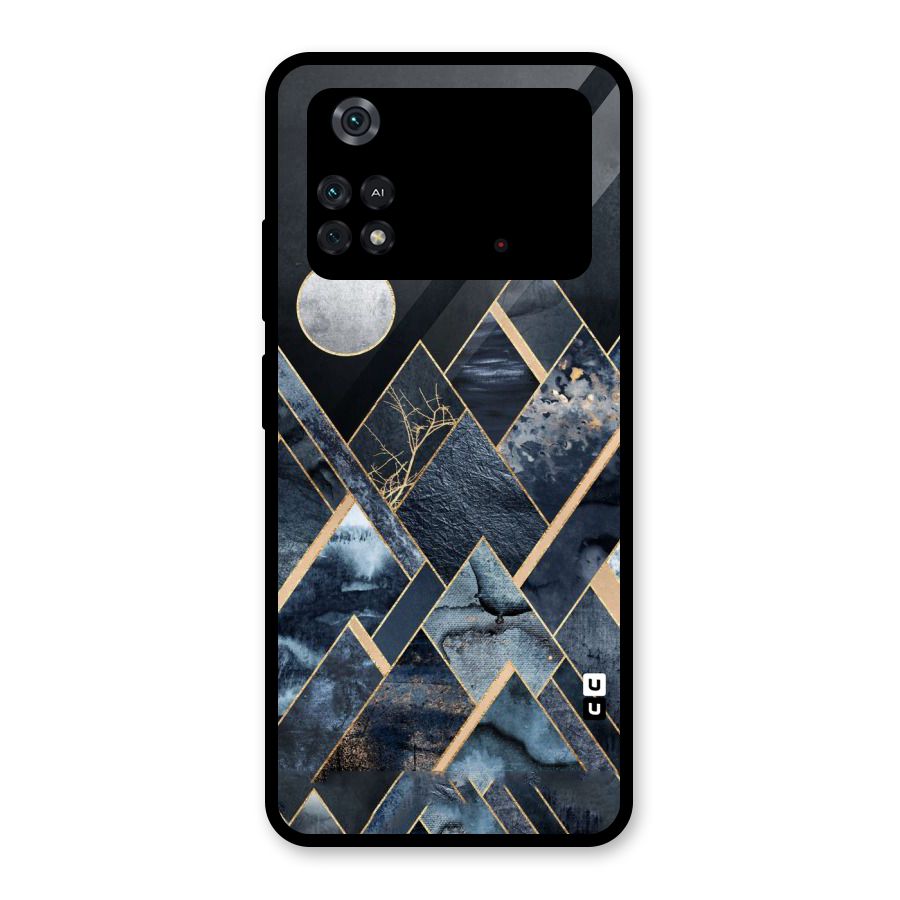 Abstract Scenic Design Glass Back Case for Poco M4 Pro 4G