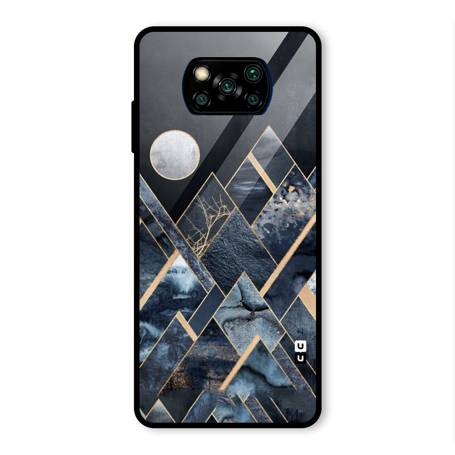 Abstract Scenic Design Glass Back Case for Poco X3 Pro