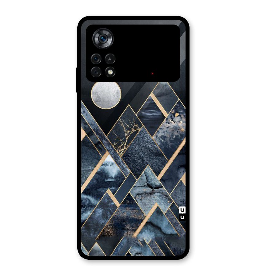 Abstract Scenic Design Glass Back Case for Poco X4 Pro 5G