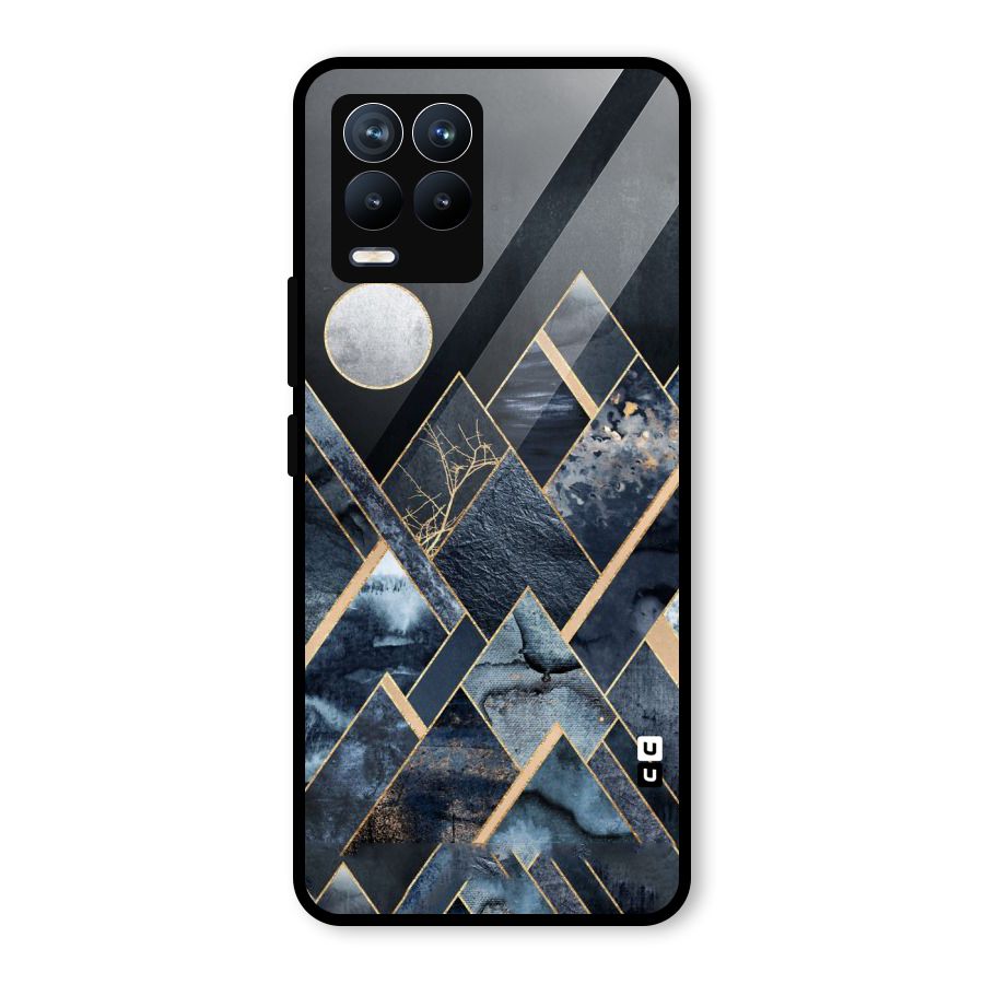 Abstract Scenic Design Glass Back Case for Realme 8