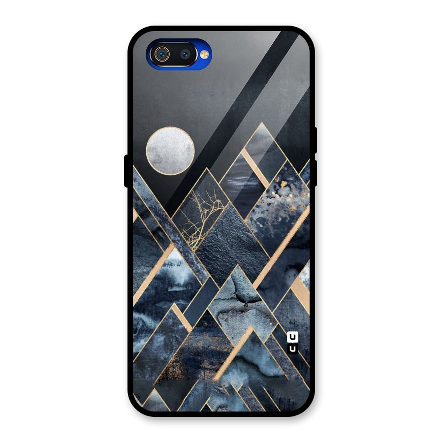 Abstract Scenic Design Glass Back Case for Realme C2