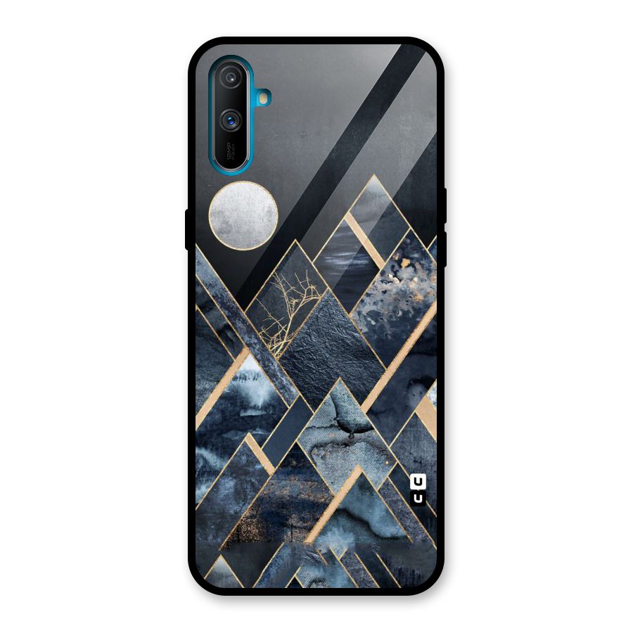 Abstract Scenic Design Glass Back Case for Realme C3