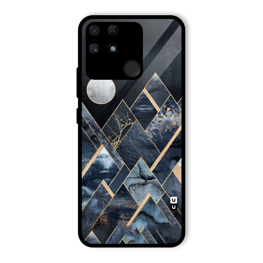 Abstract Scenic Design Glass Back Case for Realme Narzo 50A