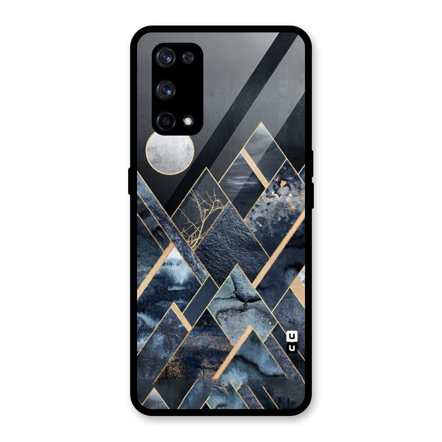 Abstract Scenic Design Glass Back Case for Realme X7 Pro