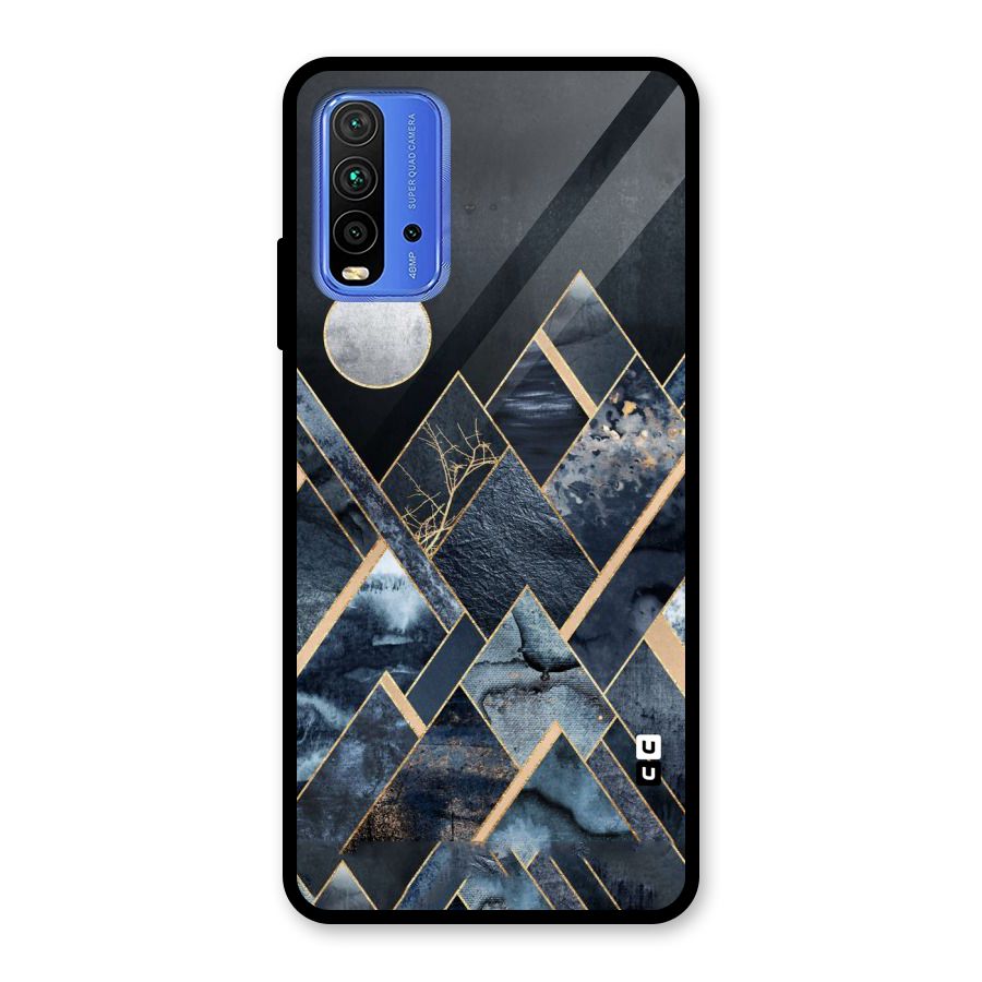 Abstract Scenic Design Glass Back Case for Redmi 9 Power