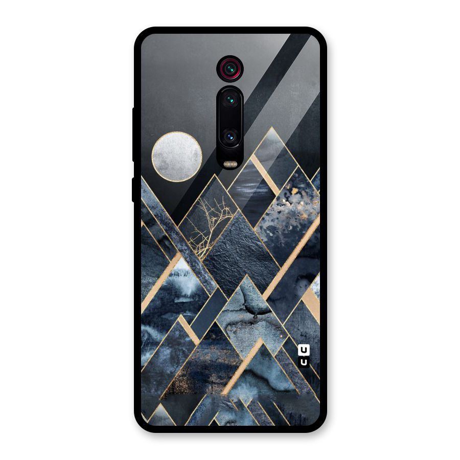 Abstract Scenic Design Glass Back Case for Redmi K20