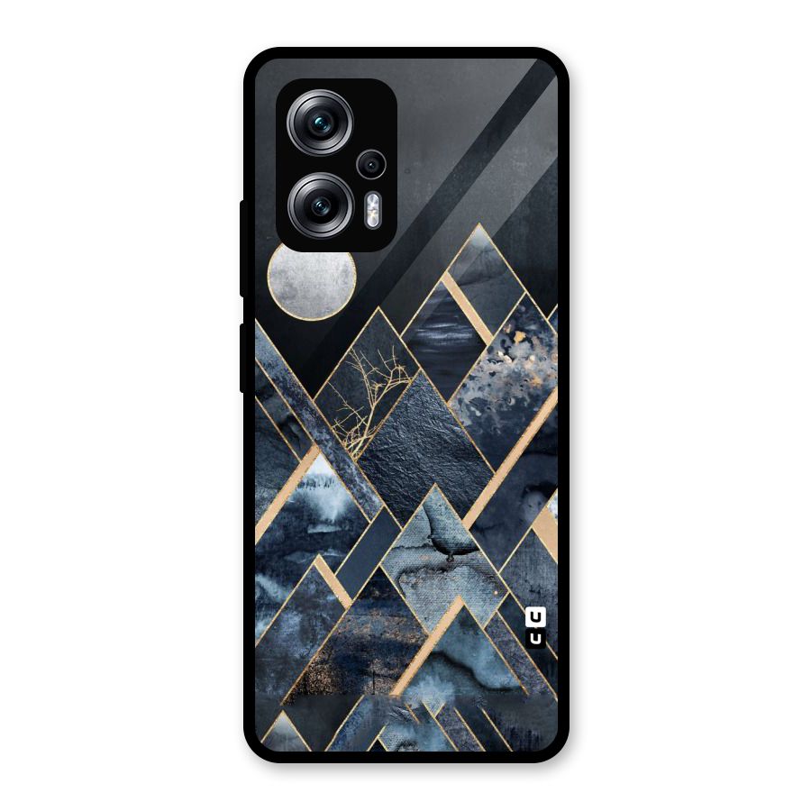 Abstract Scenic Design Glass Back Case for Redmi K50i