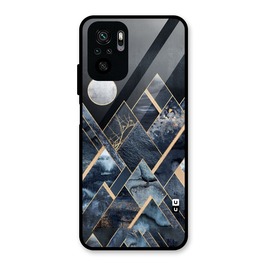 Abstract Scenic Design Glass Back Case for Redmi Note 10S
