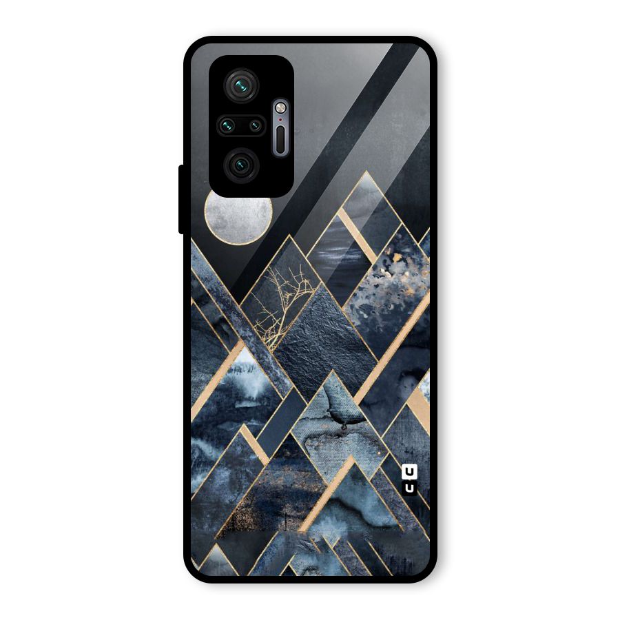 Abstract Scenic Design Glass Back Case for Redmi Note 10 Pro