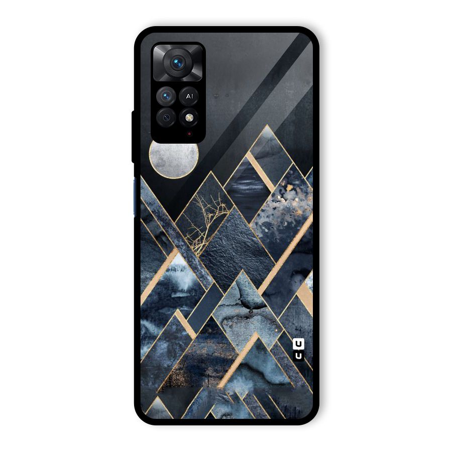 Abstract Scenic Design Glass Back Case for Redmi Note 11 Pro