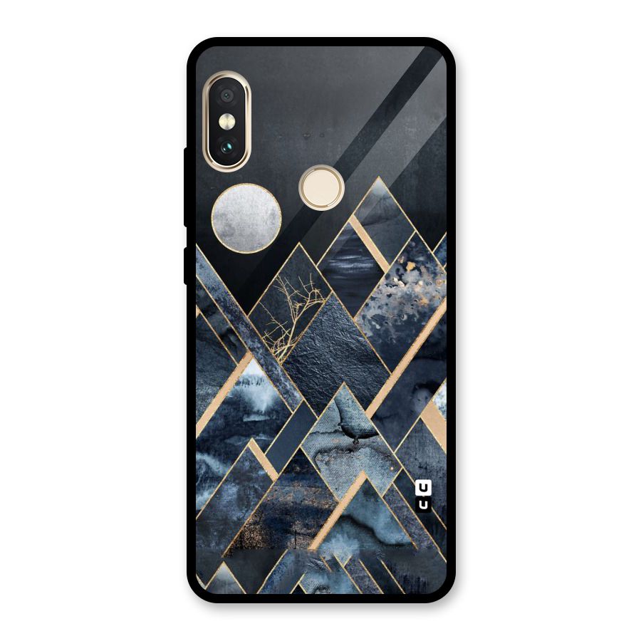 Abstract Scenic Design Glass Back Case for Redmi Note 5 Pro