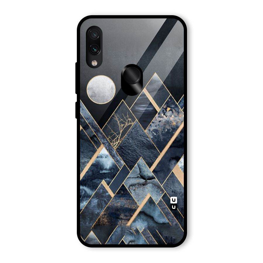 Abstract Scenic Design Glass Back Case for Redmi Note 7S