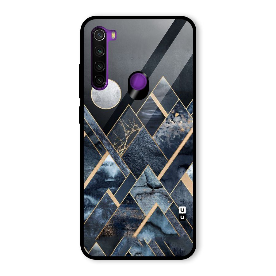 Abstract Scenic Design Glass Back Case for Redmi Note 8