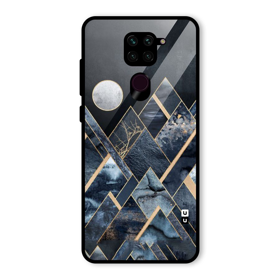 Abstract Scenic Design Glass Back Case for Redmi Note 9