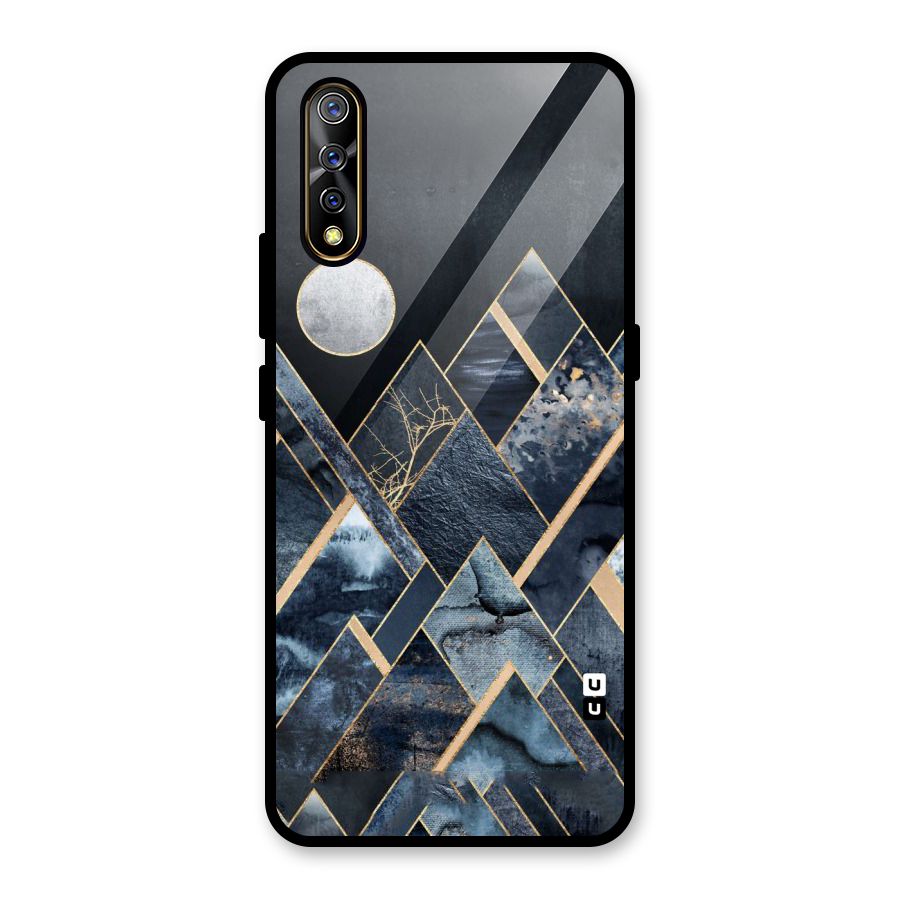 Abstract Scenic Design Glass Back Case for Vivo S1