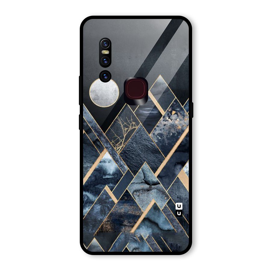 Abstract Scenic Design Glass Back Case for Vivo V15