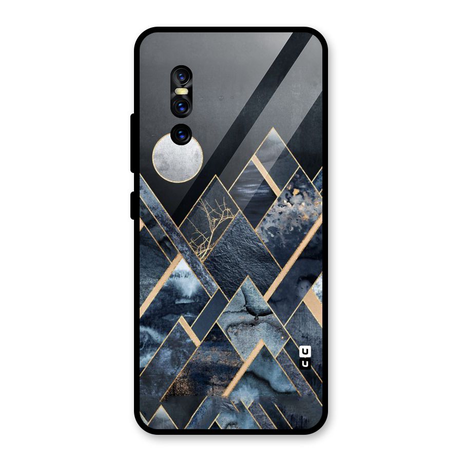 Abstract Scenic Design Glass Back Case for Vivo V15 Pro