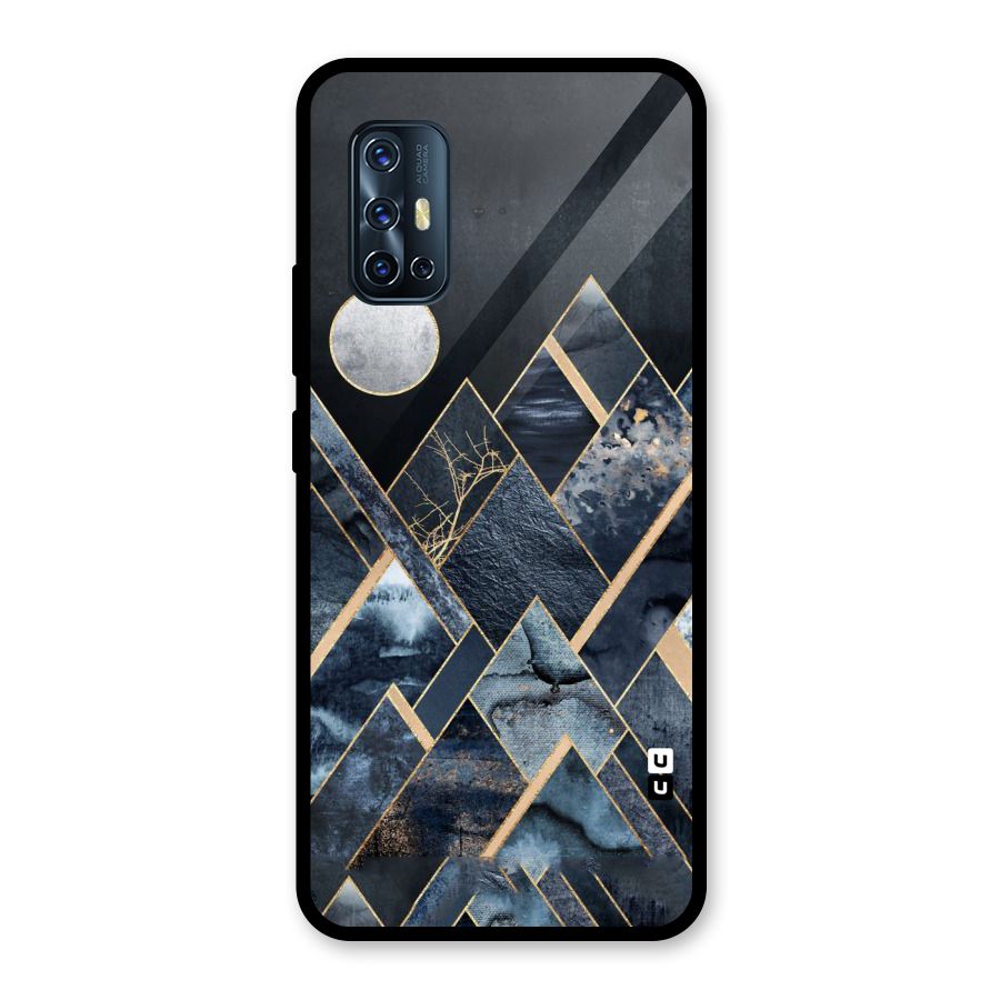 Abstract Scenic Design Glass Back Case for Vivo V17