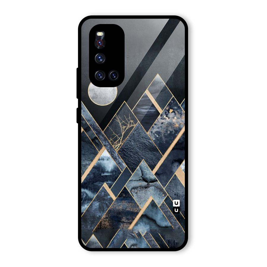 Abstract Scenic Design Glass Back Case for Vivo V19