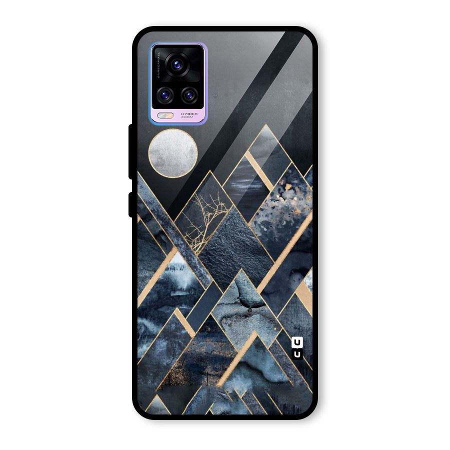 Abstract Scenic Design Glass Back Case for Vivo V20 Pro
