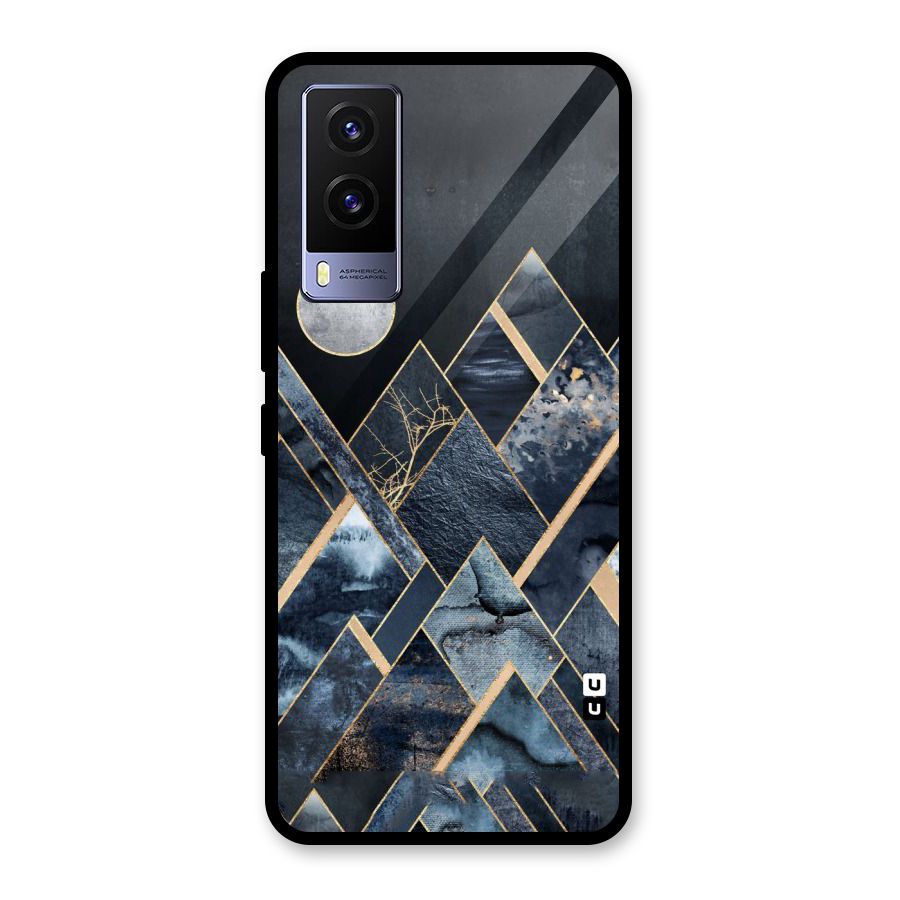 Abstract Scenic Design Glass Back Case for Vivo V21e 5G