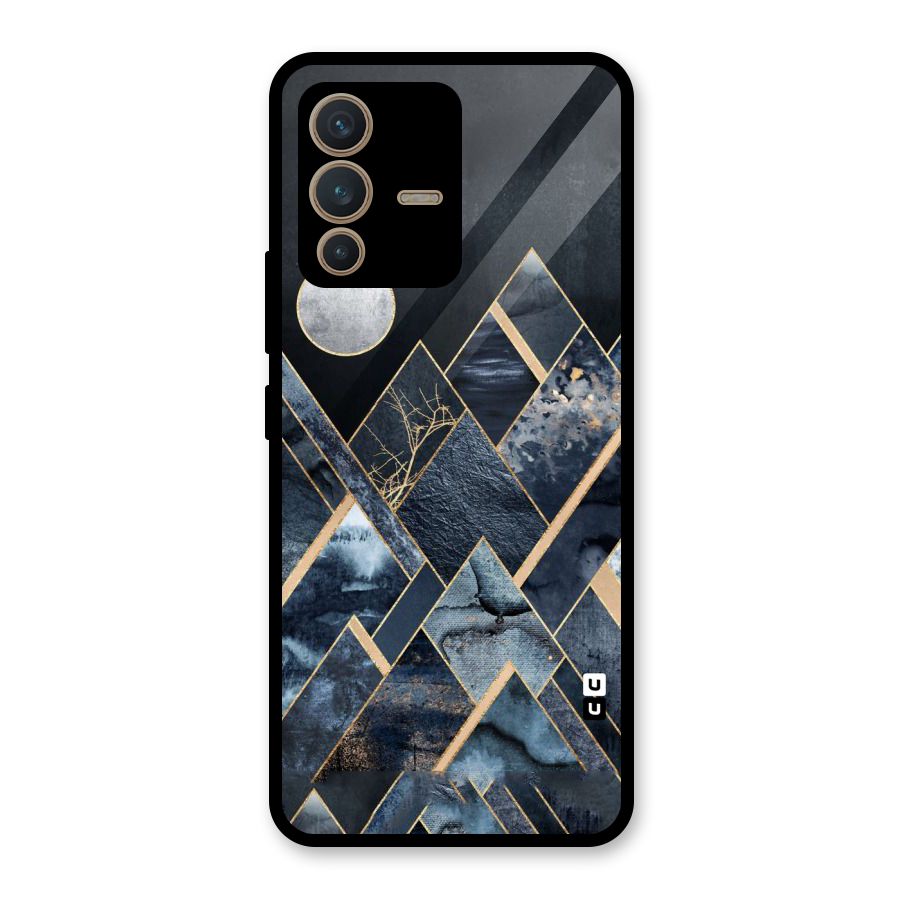Abstract Scenic Design Glass Back Case for Vivo V23 5G