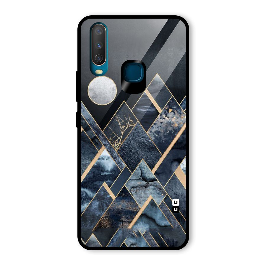 Abstract Scenic Design Glass Back Case for Vivo Y17