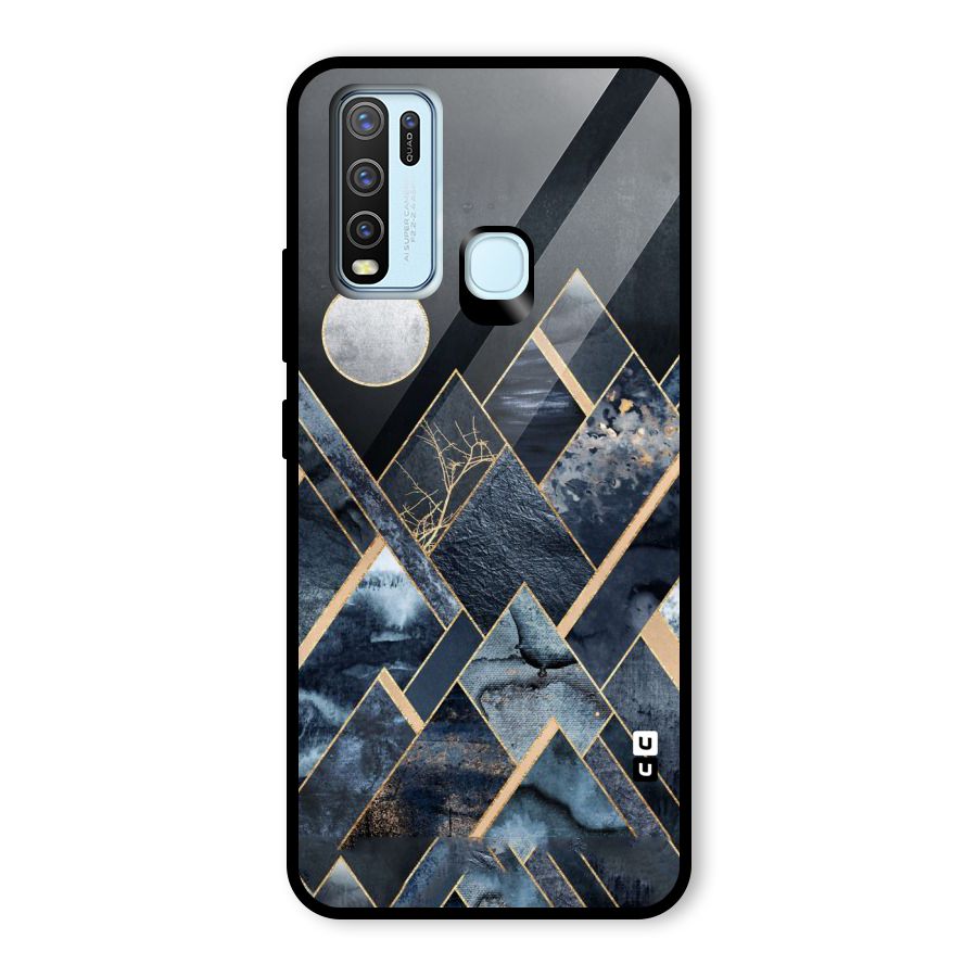 Abstract Scenic Design Glass Back Case for Vivo Y50