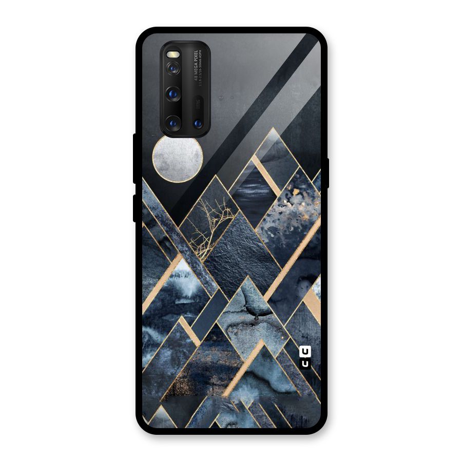 Abstract Scenic Design Glass Back Case for Vivo iQOO 3