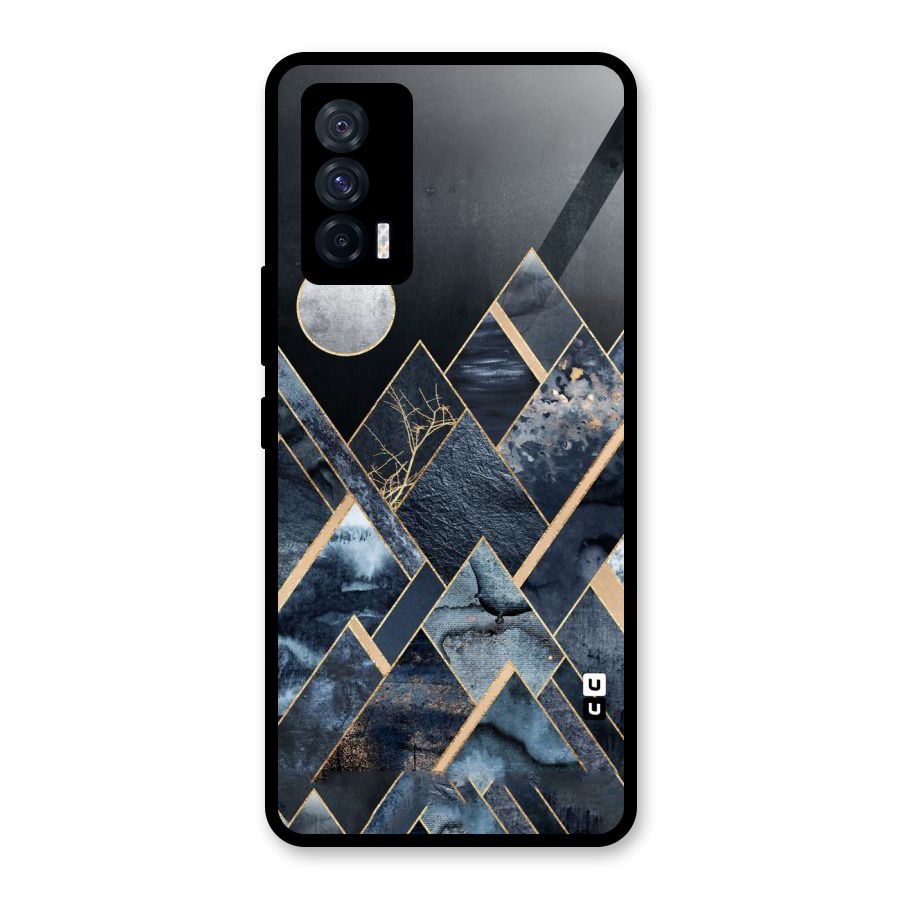 Abstract Scenic Design Glass Back Case for Vivo iQOO 7 5G