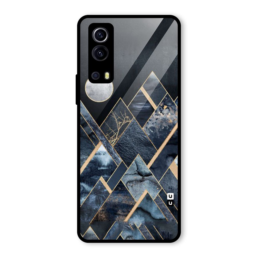Abstract Scenic Design Glass Back Case for Vivo iQOO Z3
