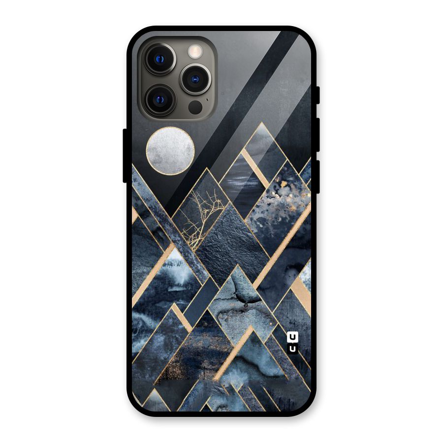 Abstract Scenic Design Glass Back Case for iPhone 12 Pro Max