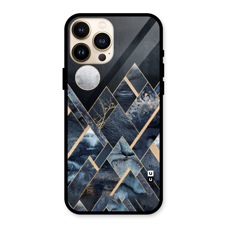 Abstract Scenic Design Glass Back Case for iPhone 13 Pro Max