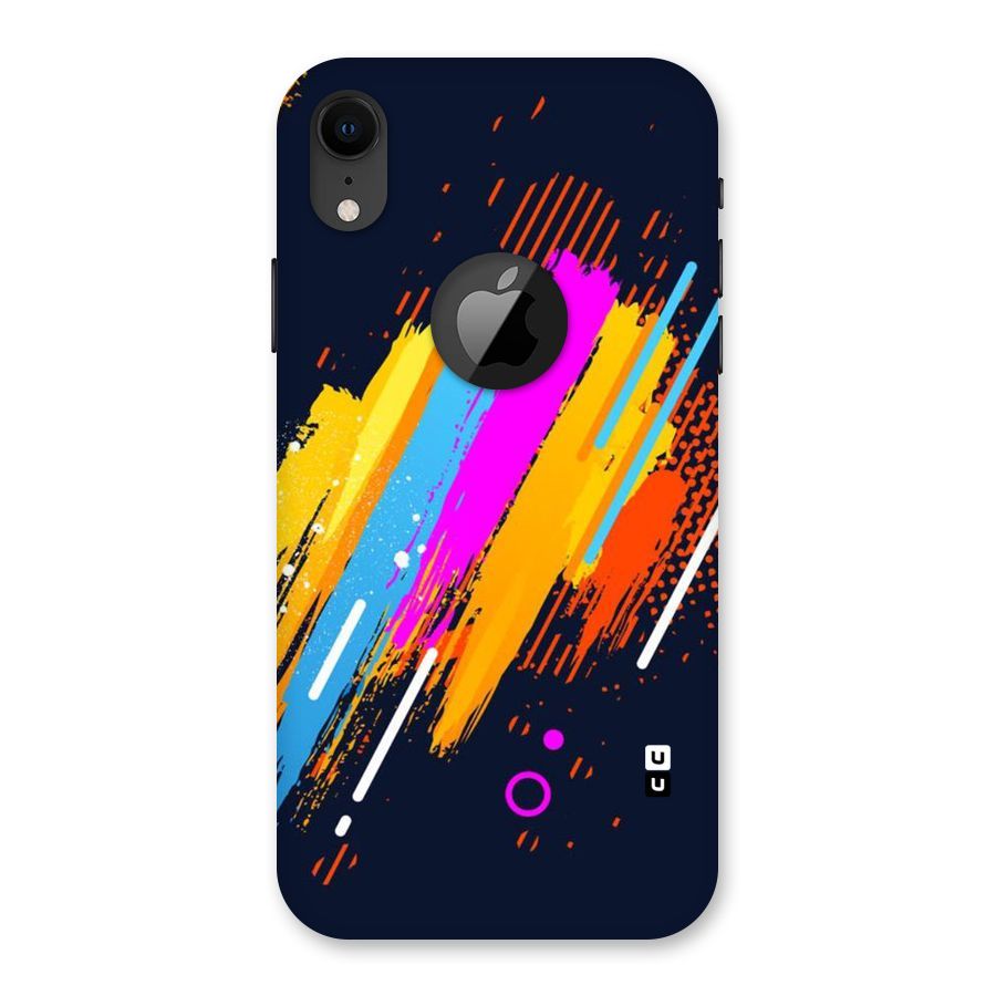 Abstract Shades Back Case for iPhone XR Logo Cut