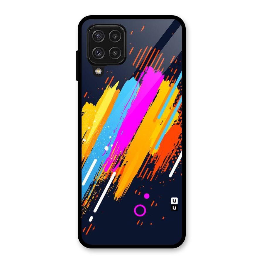 Abstract Shades Glass Back Case for Galaxy A22 4G