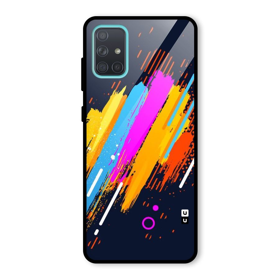 Abstract Shades Glass Back Case for Galaxy A71