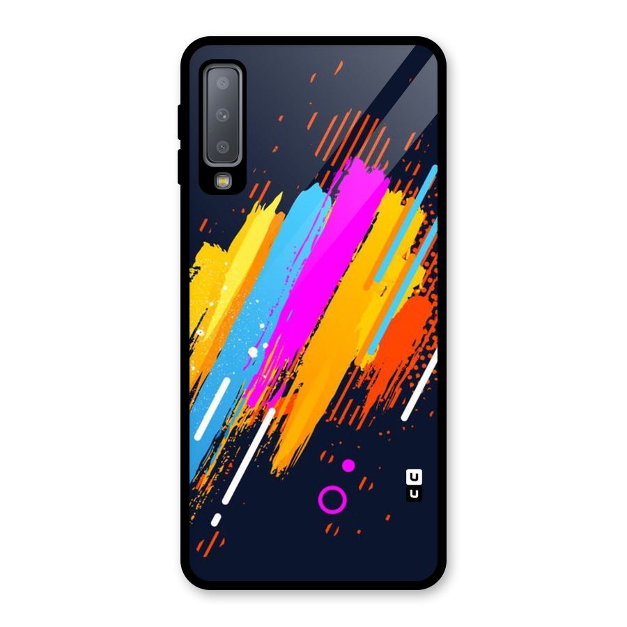 Abstract Shades Glass Back Case for Galaxy A7 (2018)