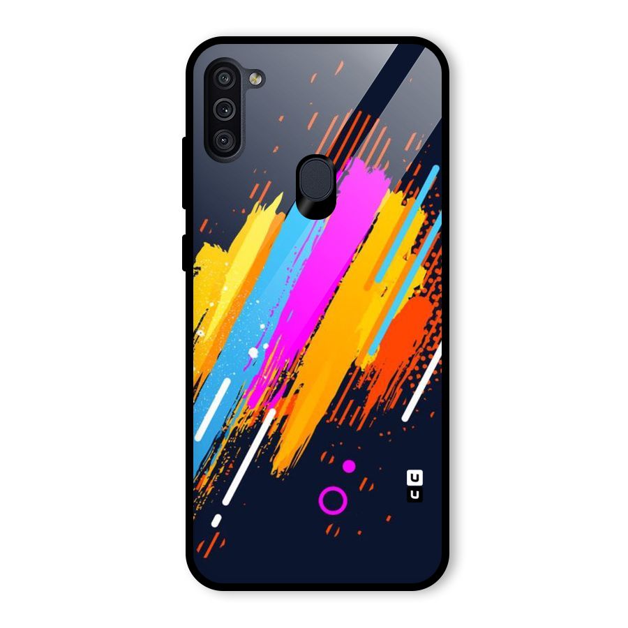 Abstract Shades Glass Back Case for Galaxy M11
