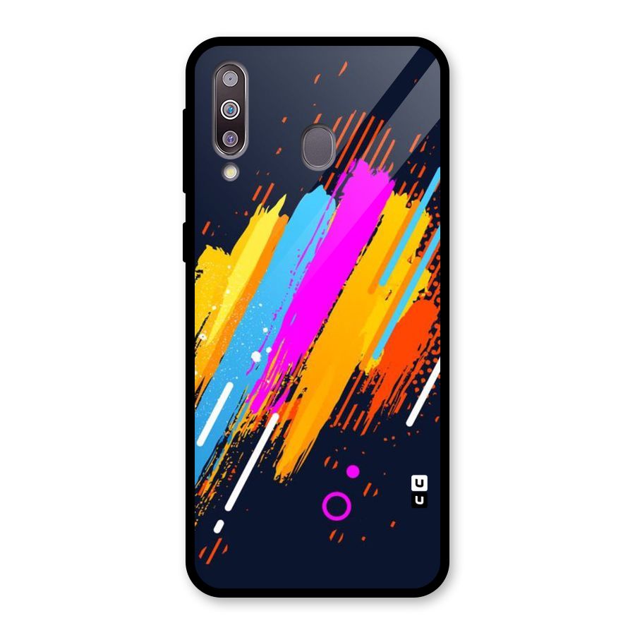 Abstract Shades Glass Back Case for Galaxy M30